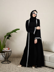 2 Piece Shrug Set Abaya with Black Scarf