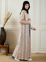 Cotton Knitted Shrug with Black Georgette Hijab for Women