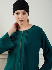 Front Open Abaya/Burqa with Black Georgette Hijab