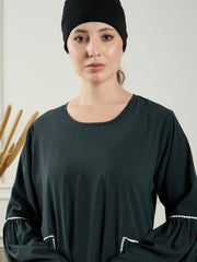 Lace Abaya/Burqa with Black Georgette Hijab