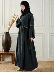 Lace Abaya/Burqa with Black Georgette Hijab