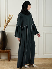 Lace Abaya/Burqa with Black Georgette Hijab