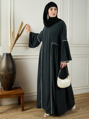 Lace Abaya/Burqa with Black Georgette Hijab