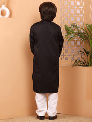 Black Kurta Pajama Set for Kids Boys
