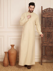 Solid Poly Cotton Thobe for Men