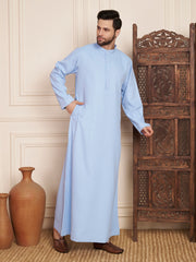 Light Sky Blue Solid Thobe for Men