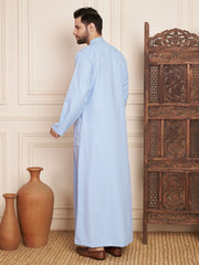Light Sky Blue Solid Thobe for Men