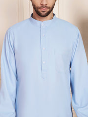Light Sky Blue Solid Thobe for Men