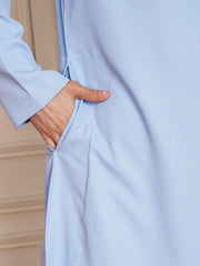 Light Sky Blue Solid Thobe for Men
