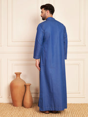 Blue Denim Arabic Thobe for Men