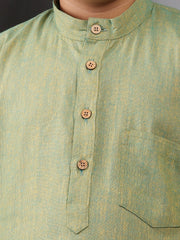 Green Kids Boy's Kurta Pajama Set