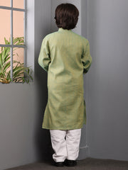 Green Kids Boy's Kurta Pajama Set