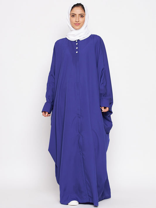 Front Open Kaftan Abaya for Women with Black Georgette Hijab