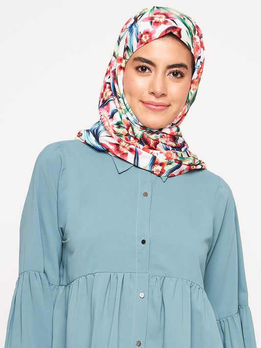 Multicolor Floral Printed Women Hijab Stole