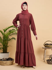 Modest Rust Abaya Burqa with Matching Hijab