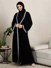 2 Piece Shrug Set Abaya with Black Scarf