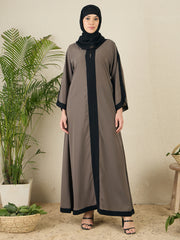 Aline Abaya/Burqa with Black Georgette Hijab