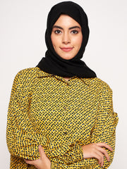 Black Georgette Hijab Stole for Women