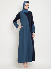 Abaya Dress with Black Georgette Hijab for Women