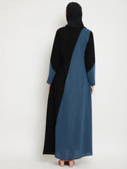 Women Abaya Dress with Black Georgette Hijab