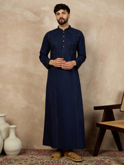 Men's Blue Cotton Arabic Jubba/Thobe