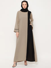 A-Line Abaya Dress with Black Georgette Hijab