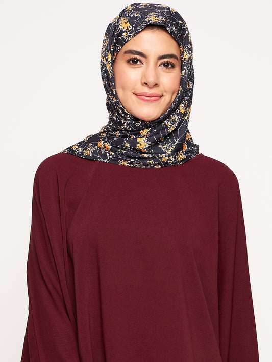 Floral Printed Hijab Stole for Women
