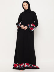 Abaya/Burqa for Women with Black Georgette Hijab