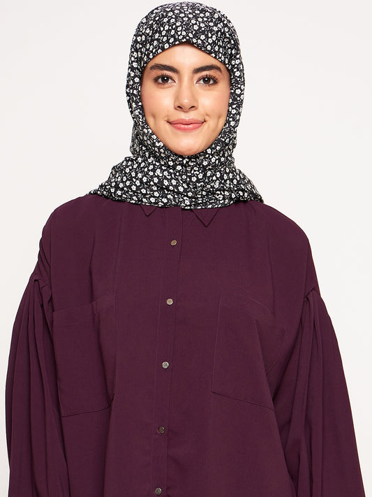 Women Floral Printed Hijab Stole