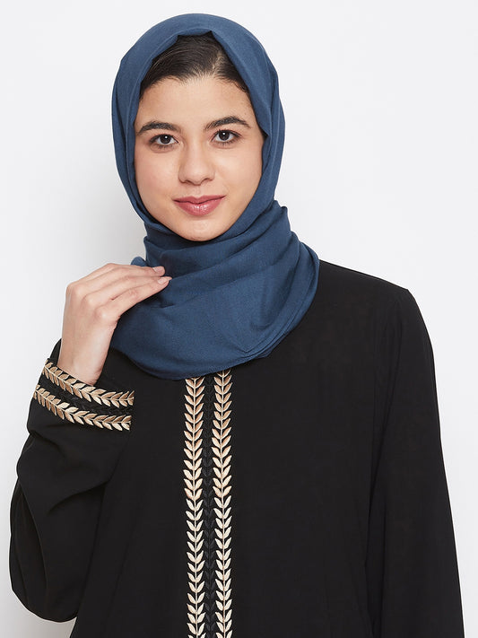 Grey Solid Rayon Hijab Stole For Women