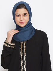Grey Solid Rayon Hijab Stole For Women