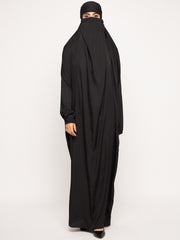 Black One Piece Free Size Jilbab for Women