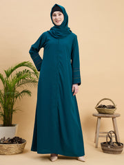 Bottle Green Modest Abaya Burqa with Matching Hijab