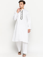 White Kurta Pajama Set for Men
