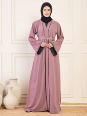 Handwork Abaya with Black Hijab