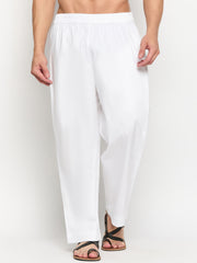 White Solid Mens Pajama