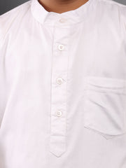 White Kurta Pajama Set for Kids Boys