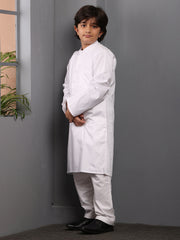 White Kurta Pajama Set for Kids Boys
