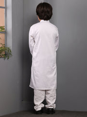 White Kurta Pajama Set for Kids Boys