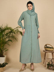 Modest Front Open Zip Abaya Burqa with Matching Hijab