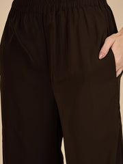 Front Open Brown Co-Ord Set for Women