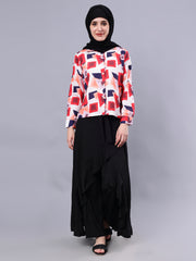 Black Skirt with Attached Trouser