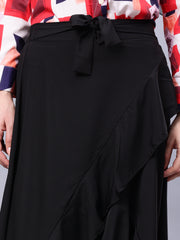 Black Skirt with Attached Trouser