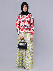 Floral Printed Maxi Skirt for Women