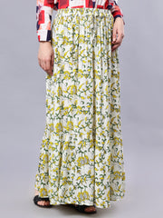 Floral Printed Maxi Skirt for Women