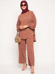 Women Maroon Solid Crepe Hijab Stole