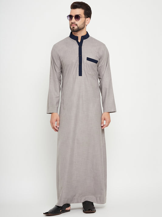 Grey Arab Thobe/Jubba for Men