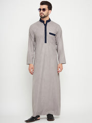 Grey Arab Thobe/Jubba for Men