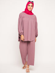 Pink Crepe Hijab Stole for Women