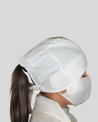 White Turban-style Hijab Cap